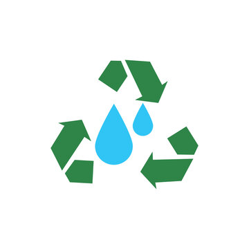 eco water icon, vector illustration