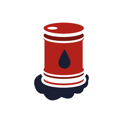 oil barrel icon on a white background, vector illustration