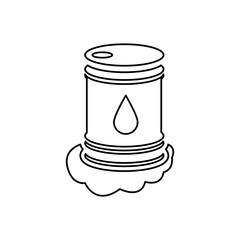 oil barrel icon on a white background, vector illustration