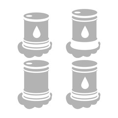 oil barrel icon on a white background, vector illustration