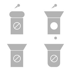 chair icon, microphone, vector illustration