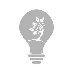 light bulb icon, eco light, vector illustration