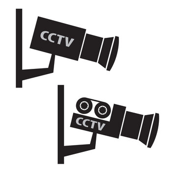 cctv camera icon isolated on white background
