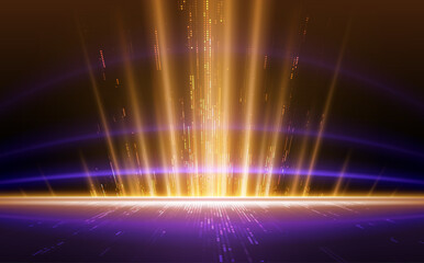 Abstract color light rays effect background