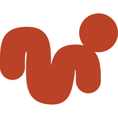 Orange Abstract Retro Shape