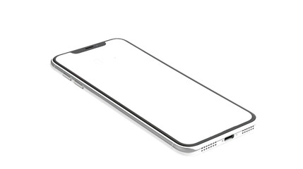 a blank screen smartphone mockup, Cellphone frame with blank display isolated template, phone different angles views. Ai generative
