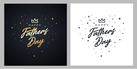 Happy Father's Day greeting card. Happy illustration of a Father and daughter. Father and son. Translate: Babalar Günü Kutlu Olsun.	
