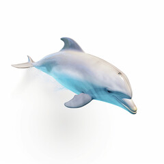 Obraz premium Dolphin isolated on white background, Generative AI