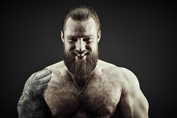 brutal muscular man