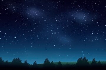Background of an illustration of a starry night sky on a summer night. Generative AI