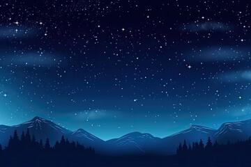 Background of an illustration of a starry night sky on a summer night. Generative AI