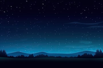 Naklejka premium Background of an illustration of a starry night sky on a summer night. Generative AI