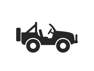 simple offroad 4x4 car no roof silhouette © Marty's Art