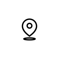 Point of location icon, pin, gps symbol, route, simple vector, perfect illustration