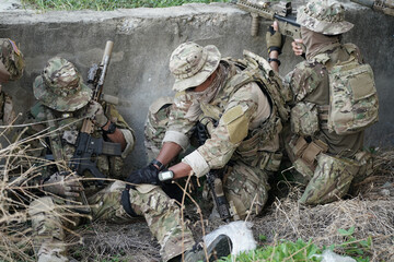 special forces soldier police, swat team member