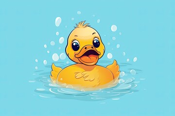 Happy Duck Vector