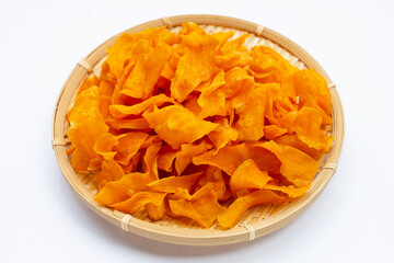 Deep fried sweet potato chips