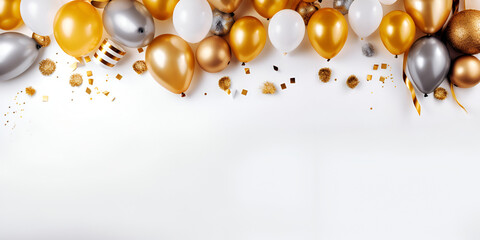 background with balloons, festival, birthday, party and for celebration 