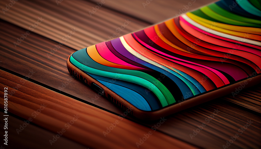 Poster abstract geometric backgrounds full color generative ai