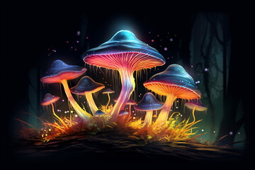 Psilocybin mushrooms. Commonly known as magic mushrooms, a group of fungi that contain psilocybin which turns into psilocin upon ingestion and cause the psychedelic effects