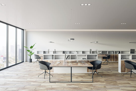 Modern office interior. 3D rendering