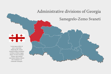 Vector map Georgia, region Samegrelo-Zemo Svaneti