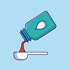 Pharmaceutical syrups icon vector