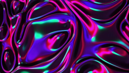 Iridescent cloth wave