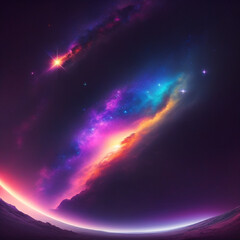 Obraz na płótnie Canvas galaxy background created with generative ai
