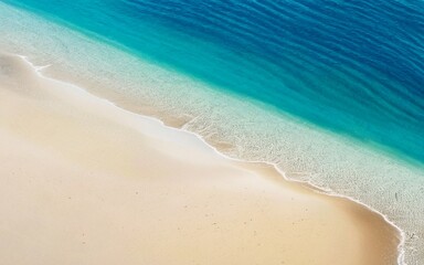 View of sea water and beach sand on sunny day, Generative AI illustration