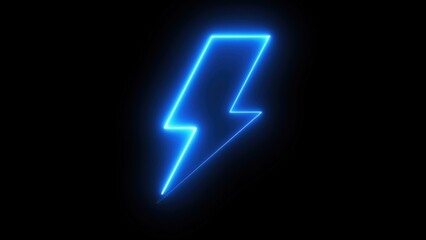 Neon lightning bolt