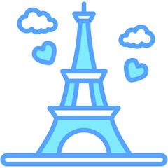 Eiffel tower icons are often used in design, websites, or applications, banner, flyer to convey specific concepts related to vacations or tourism