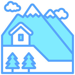 ski resort icons, are often used in design, websites, or applications, banner, flyer to convey specific concepts related to vacations or tourism