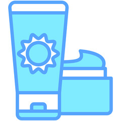sun cream icons, are often used in design, websites, or applications, banner, flyer to convey specific concepts related to vacations or tourism.