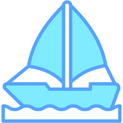 sail boat icons are often used in design, websites, or applications, banner, flyer to convey specific concepts related to vacations or tourism