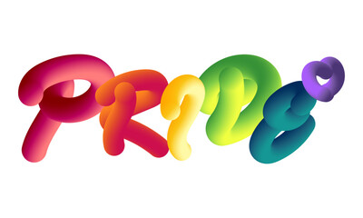 PRIDE Rainbow typography vector iIllustration. Pride abstract background. Happy pride month. For backdrop, wallpaper, background.