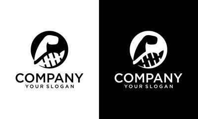 Strong DNA Fitness logo vector design template