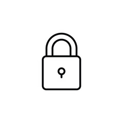 Lock icon design with white background stock illustration