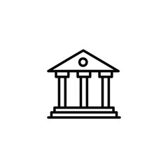 Bank icon design with white background stock illustration