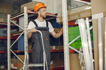 Engineer checking the products in the control room