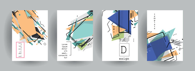 Geometric pattern background texture for brochure cover design. gradient color gradient banner template. Abstract vector wave shape for presentation templates	