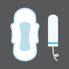 Pad and tampon icon vector illustration symbol