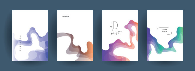 Geometric pattern background texture for brochure cover design. gradient color gradient banner template. Abstract vector wave shape for presentation templates	