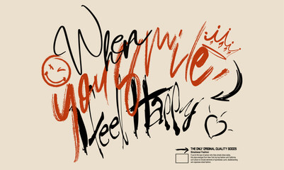 Urban typography slogan with neon  graffiti art, t-shirt graphics patterns with lettering neon color splashes, urban street art neon graffiti slogan