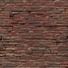 Obraz premium Realistic brick wall texture,modern style,Generative ai