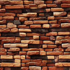 Obraz premium Realistic brick wall texture,modern style,Generative ai
