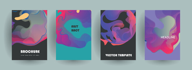 Abstract gradient vector background for business brochure cover design