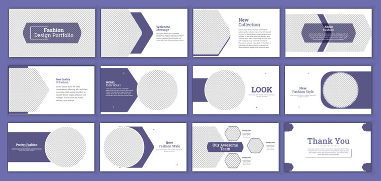 Vector Powerpoint Fashion Presentation Slide, Beauty Fashion Template, Or Stylish Fashion Design Google Slides, Presentation Background, Website Slider, Landing Page, Annual Report