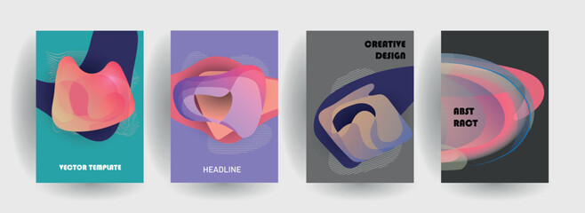 Abstract gradient vector background for business brochure cover design