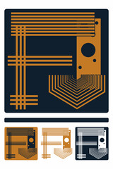 Yellow Aesthetic contemporary stripe line art, abstract art for wallpaper, Art form design for wall art, decoration, wallpaper.